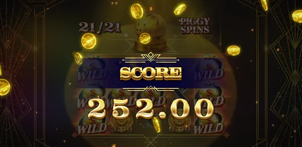 A 252.00 score at the end of a bonus round