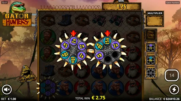 The Super Revolver spinning its cylinder of multipliers