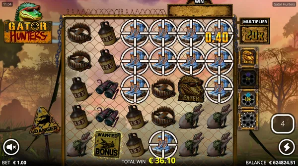 A win landing during Gator Spins
