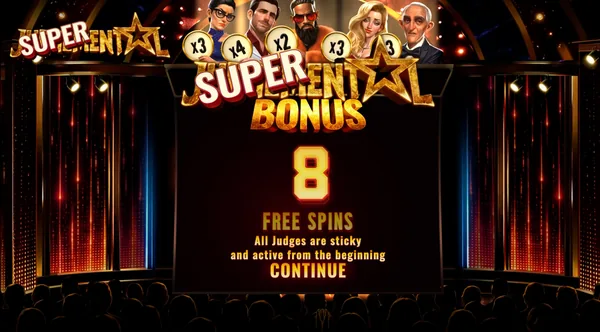 Super Judgemental Bonus, all Judges active from the first spin
