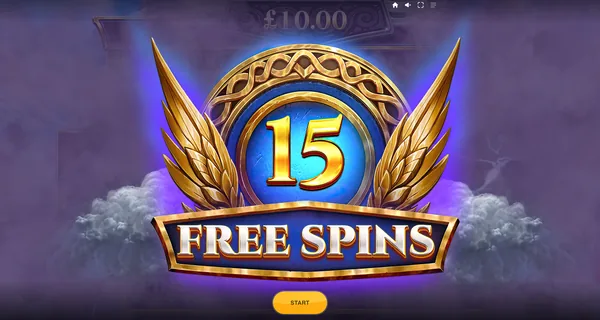 Fifteen free spins triggered by scatters